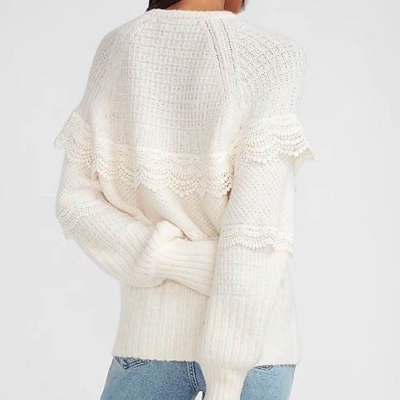 Express Lace Knit Sweater - Picture 3 of 8